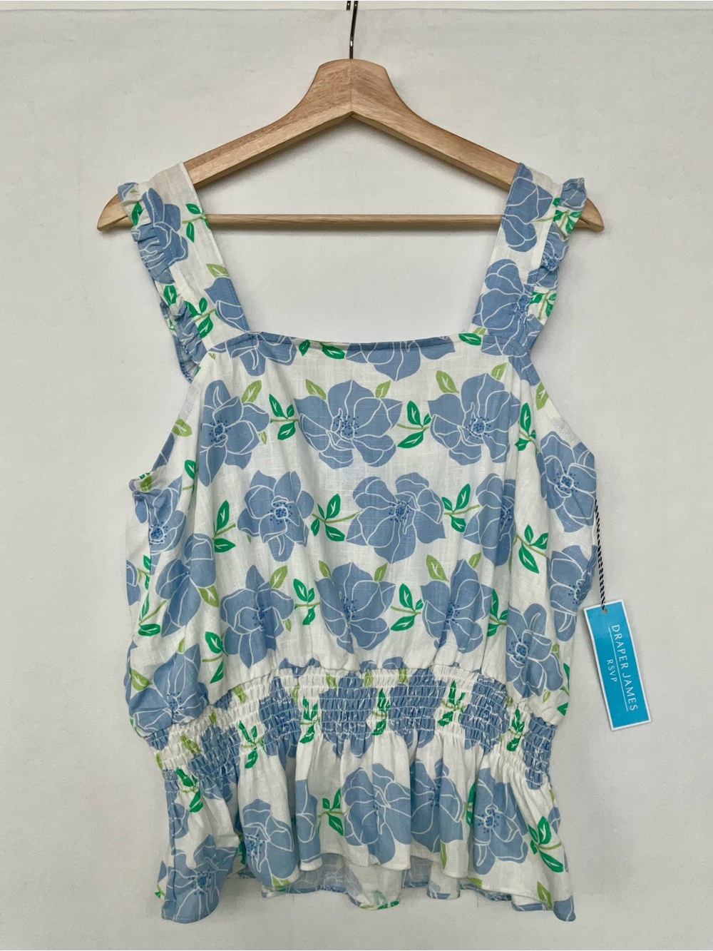 Draper James Tank Top with Blue Floral Print